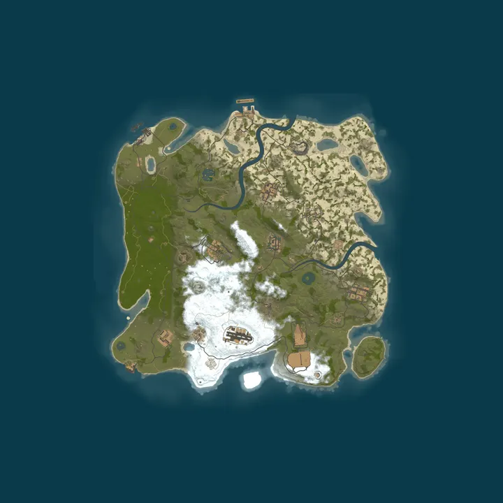 Map of Chilly-Rust  PvE 5x - No Kill or Raid
