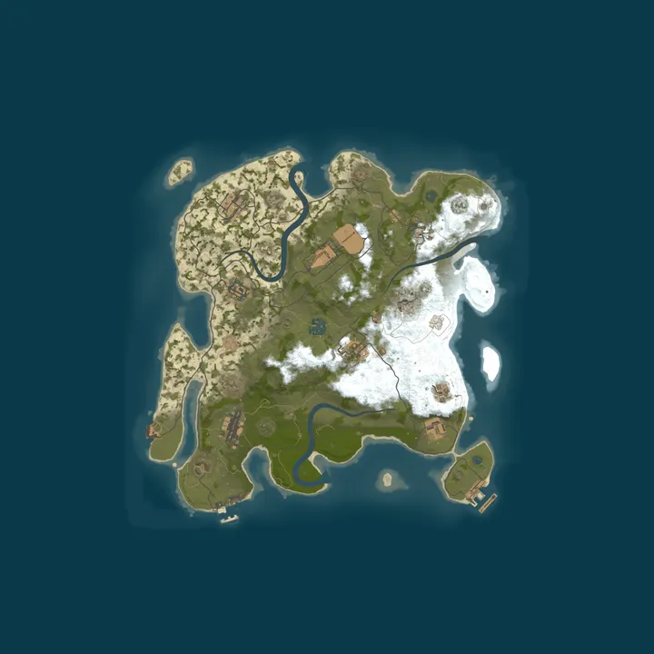 Map of A Shockbyte Rust Server