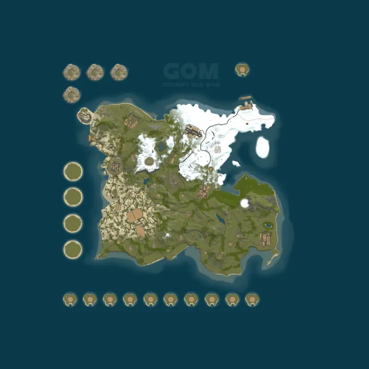 Map of Grumpy Old Man 1X PVE |Kits|Skins|BackPack|Shop|RaidableBase