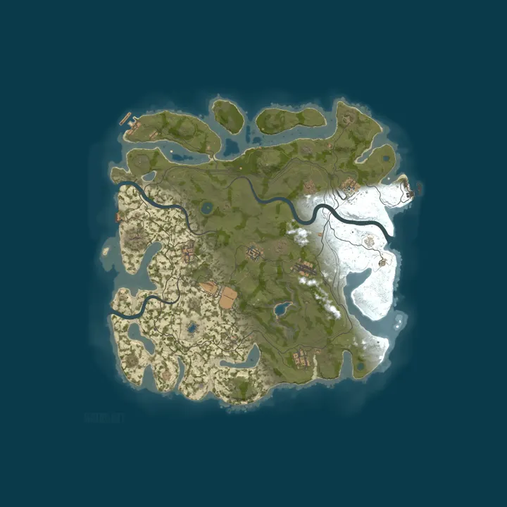 Map of #3 BroRust X50/X100|G WIPE 13.10|MAX5|NoBP|Loot+|Copter
