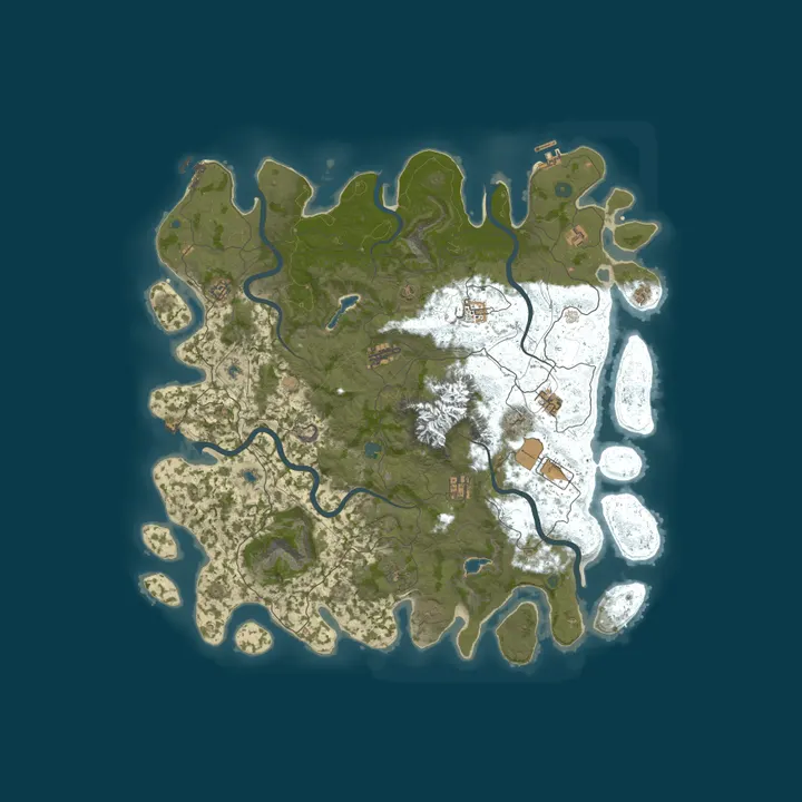 Map of Rusty PVE X10 | Chill Survival