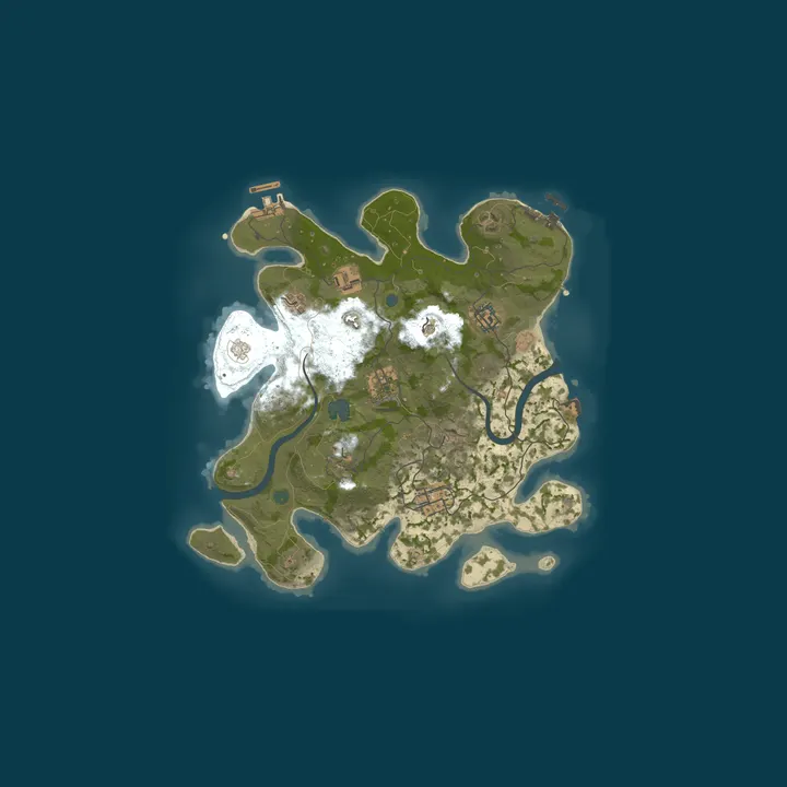 Map of A Shockbyte Rust Server