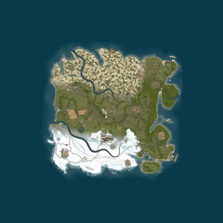 Map of Rust World - 2X |Solo-Duos-Trios- No Max |Just Wiped 9/4