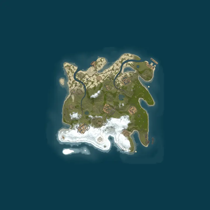 Map of A Shockbyte Rust Server