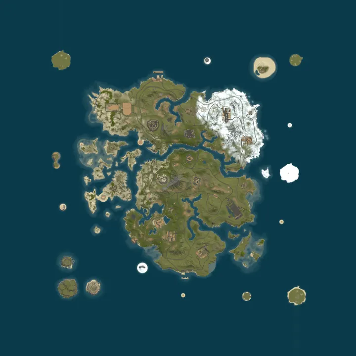 Map of BURN ZOMBIE ISLAND|5X|Raid Bases|Skill Tree|Loot+|KITS|TP|Jetpa
