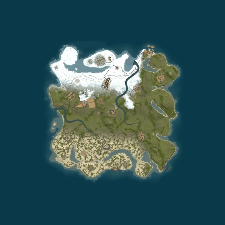 Map of AceRust.com 5x No BPs [Loot++|PvP|MyMini|Shop]10x