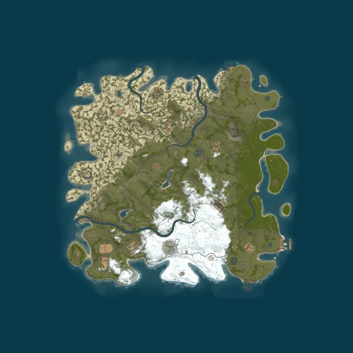 Map of Dudesters PvE Paradise Noob Friendly - Low Decay/Upkeep