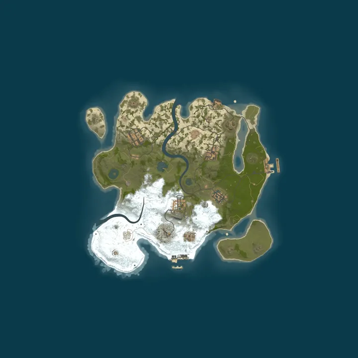 Map of Fezz's PVE Rust Server