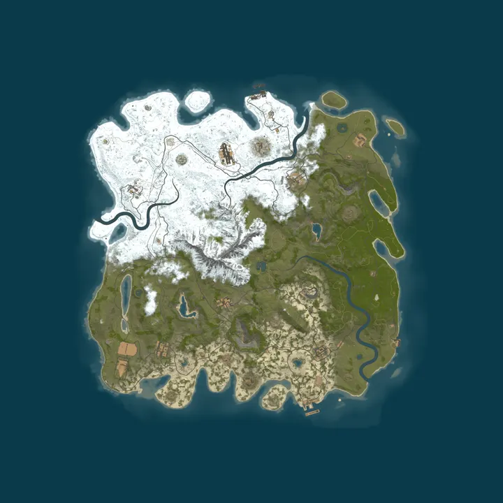 Map of Corrosion PvE 3x Raidable Bases | NPCs | Events |  And More