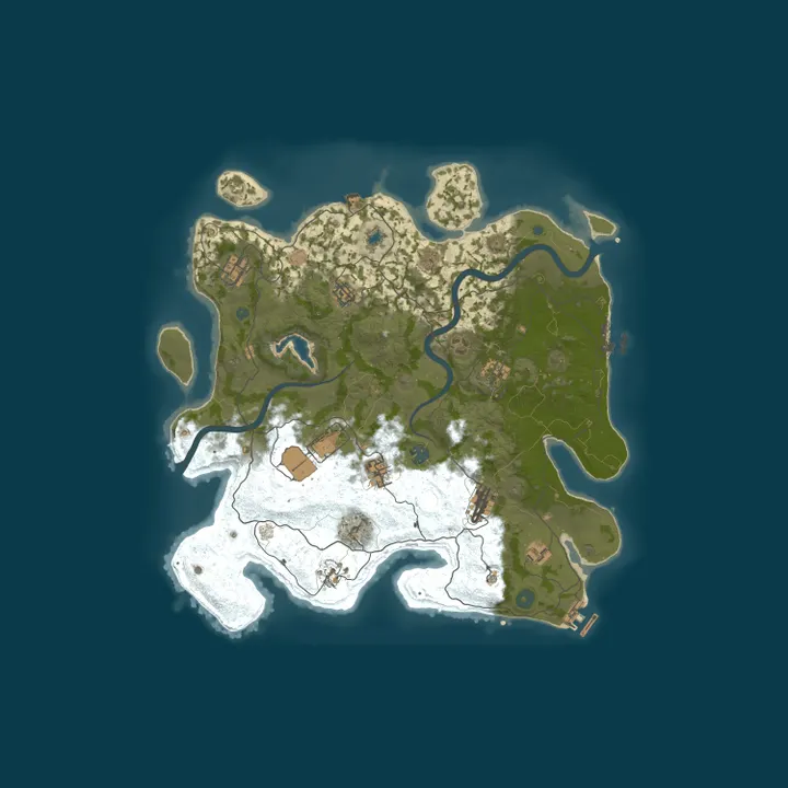 Map of HEX RUST INDIA | 3X | WEEKLY | MAX 5 | LOOT+ | KITS