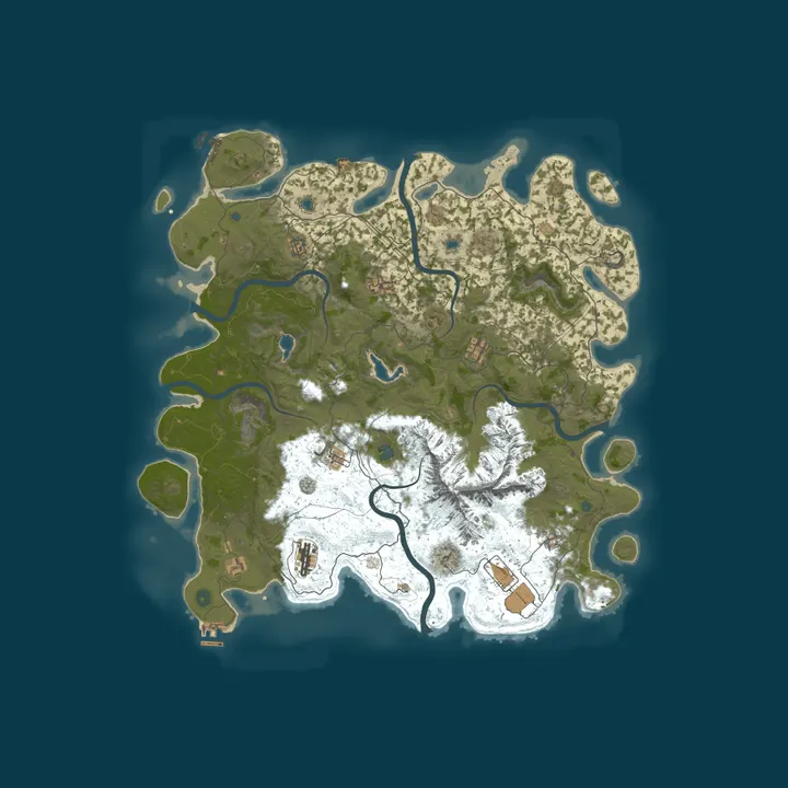 Map of [DE/EN] RustyUnicorn PvE 1-2x | Wipe alle 3 Monate | Weltraum 