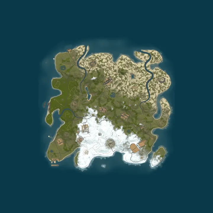 Map of A Shockbyte Rust Server
