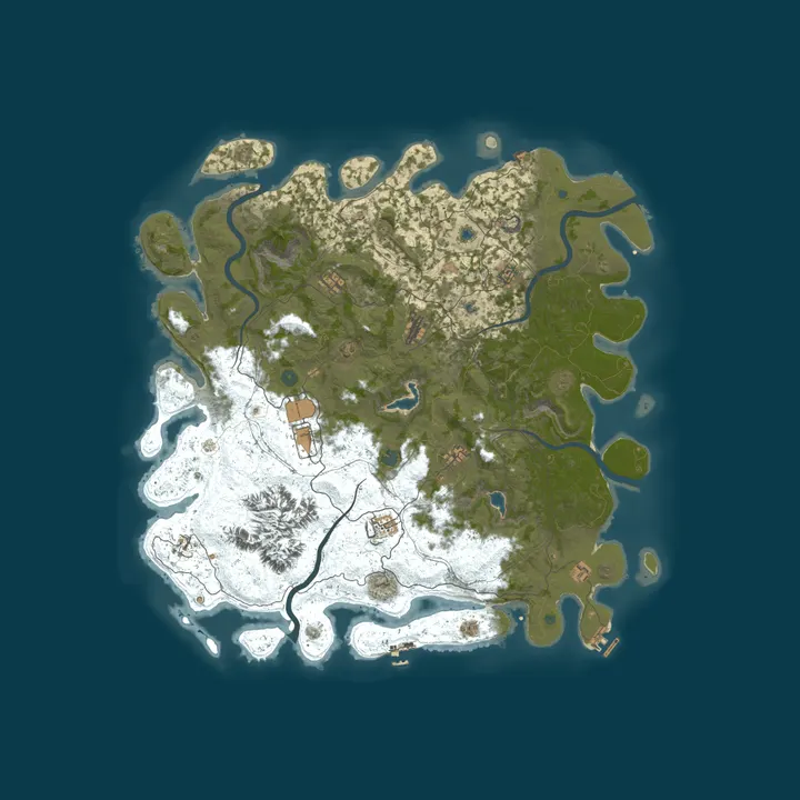 Map of Rusty Daze 5X:  PVE, KITS, HeliHUD, & More...