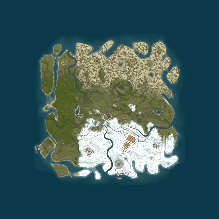 Map of [US] Old Rusty Pipes PvE | Low Upkeep | No Killing | No Raiding