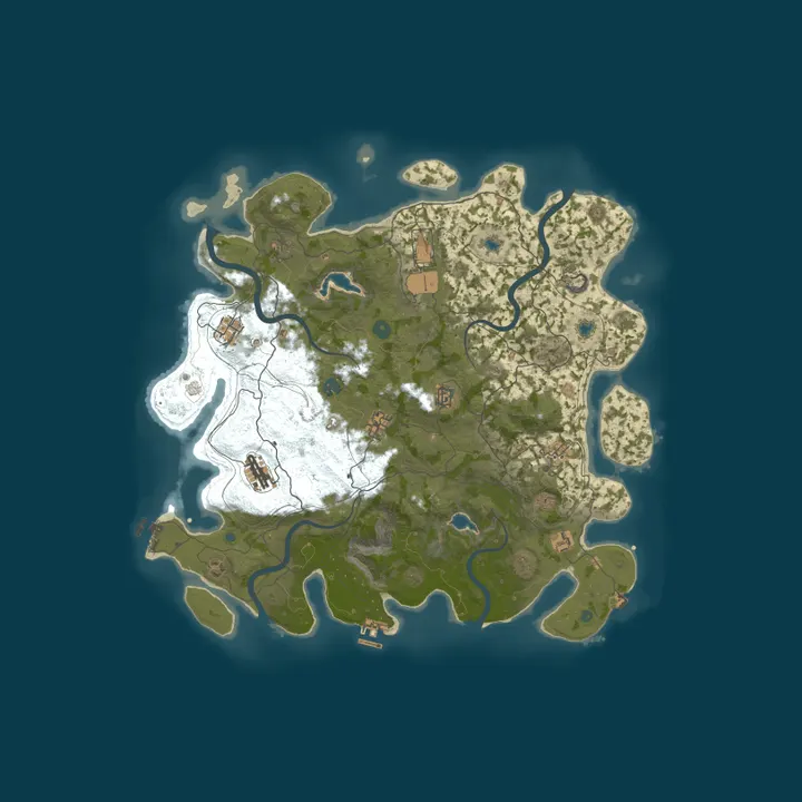 Map of A Shockbyte Rust Server