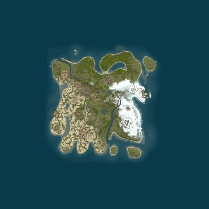 Map of A Shockbyte Rust Server