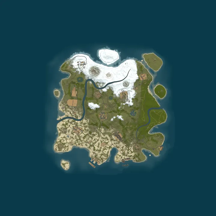 Map of A Shockbyte Rust Server