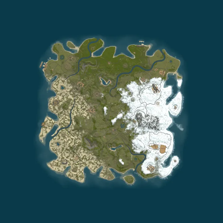 Map of A Shockbyte Rust Server