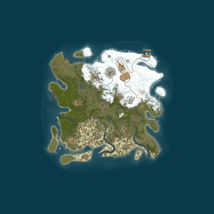 Map of A Shockbyte Rust Server