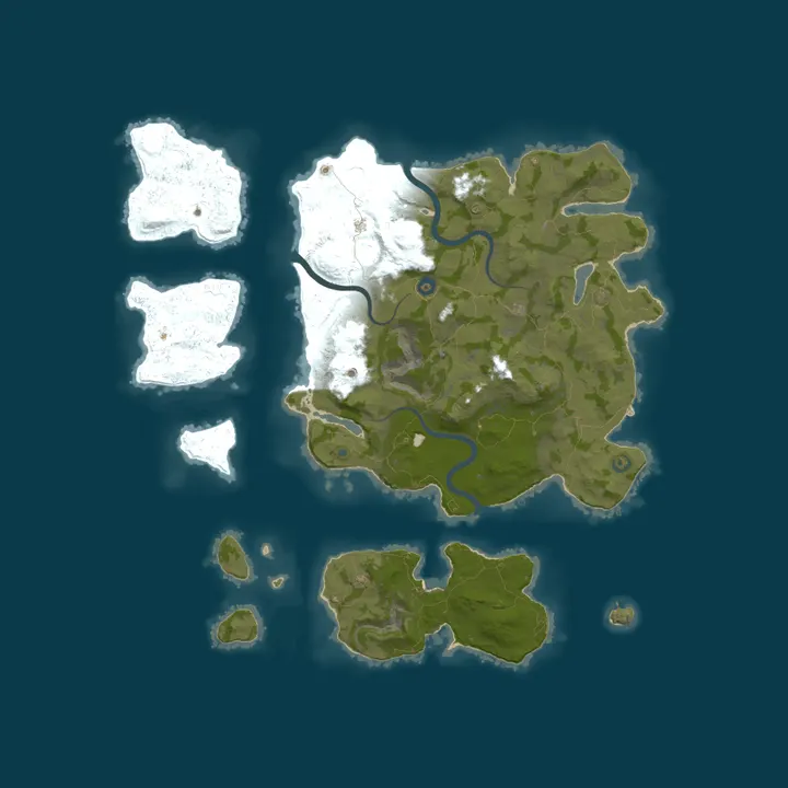 Map of [PB] Medieval Rust |Kingdoms|Low Upkeep|Custom Monuments|More