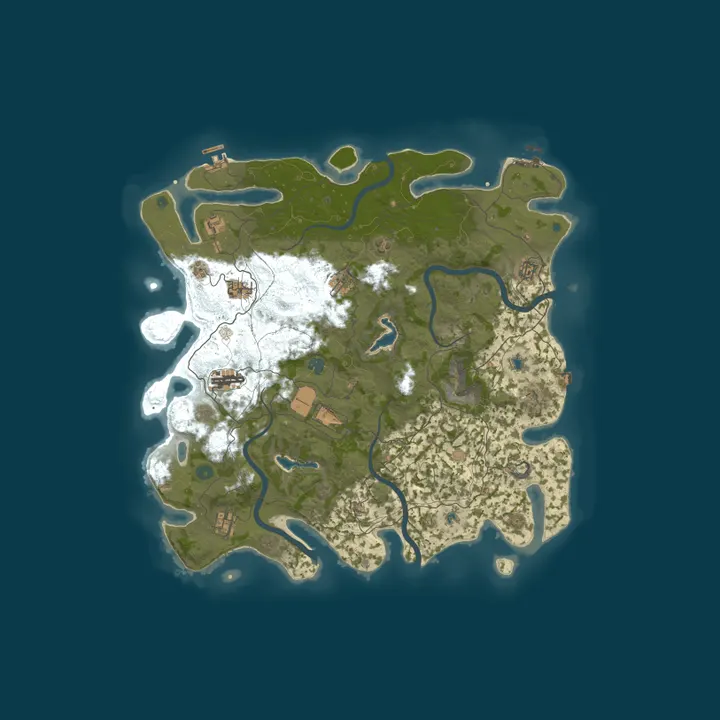 Map of Rust Empires II - Roleplay/RP friendly, Cities, PVE, No KOS out