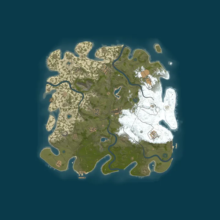 Map of Rusted Gaming | 5X | PVP | Monthly Wipes | Modded |