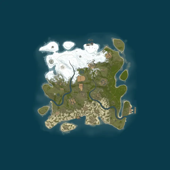 Map of A Shockbyte Rust Server