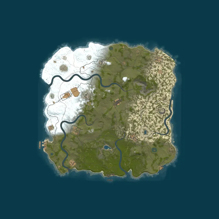Map of JumpRust.com - 戦え! 5x|JP/SEA|PVP+PVE|Events|Shop|Kits|TP