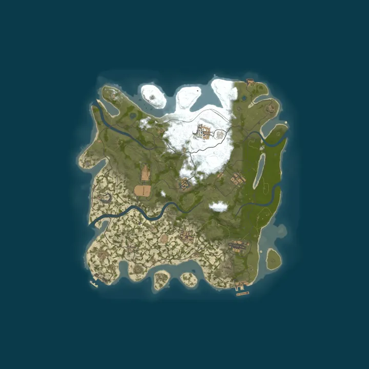 Map of EU Rusty Bear 2x Monthly Solo | Noob Friendly | Low Pop