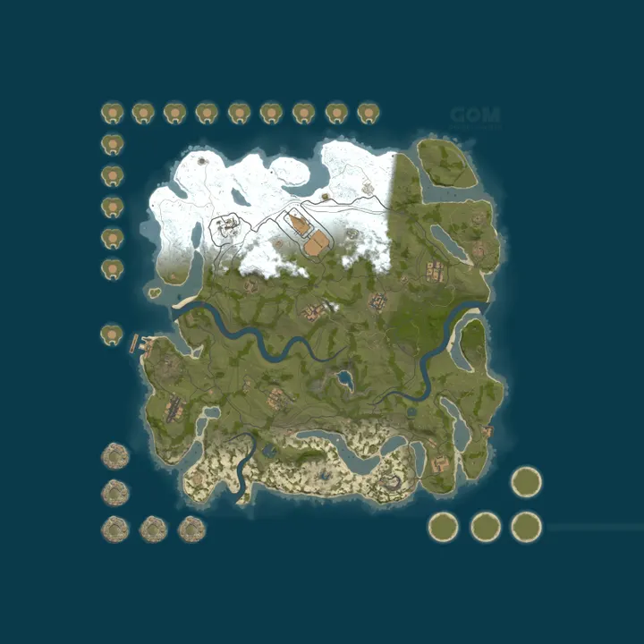 Map of GOM TEST SERVER.