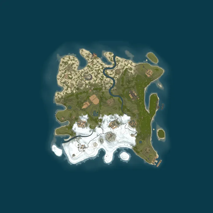 Map of LuffyRust Texas USA - 1000x PvP NoBP Kits Skins Backpacks Noob 