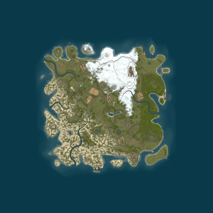 Map of A Shockbyte Rust Server