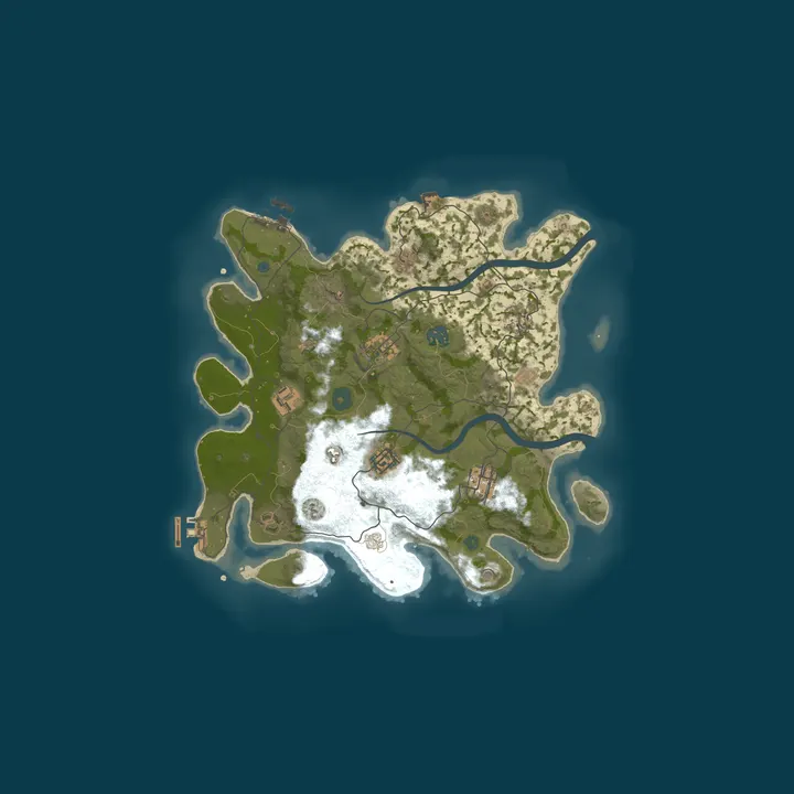 Map of RUSTFIELD | BATTLEFIELD x1000 | МАХ5