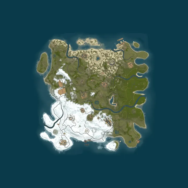 Map of RU | QUST-RUST | Cobalt War | PVE RPG