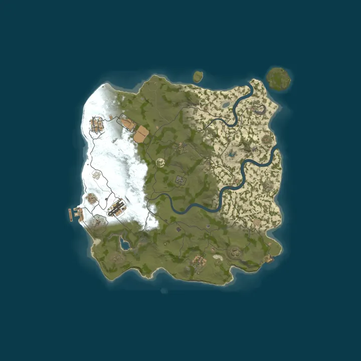 Map of ▶RUST RUSSIA SOLO [X5|FPS+|TP|CASTA] WIPE 13.10◀