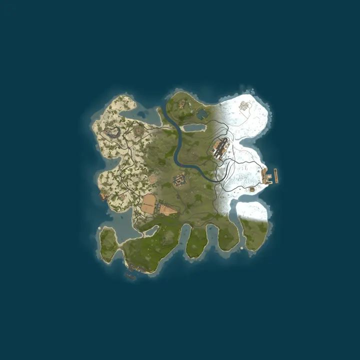 Map of RUSTICITY BATTLEFIELD 1000X｜LOADOUTS｜TP｜KITS｜PVP