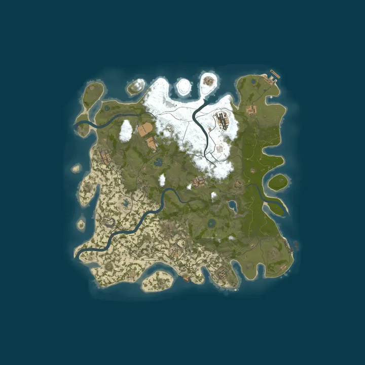 Map of NEVERLAND X10 PVE, custom weapons, raidable bases, abandoned ba