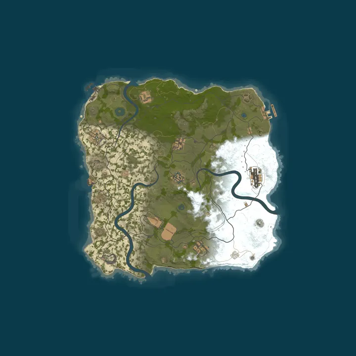 Map of Rustko US Vanilla | Solo/Duo/Trio/Quad | Biweekly WIPE 10/01