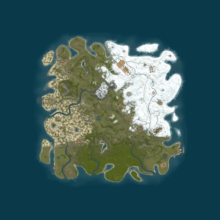 Map of HonestRUST PVE |Rates x1|Vanilla Stacks|