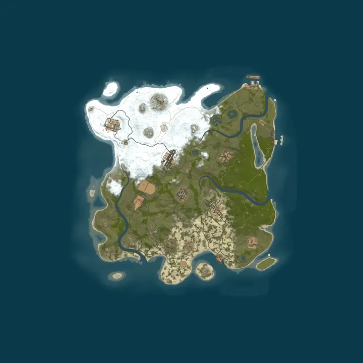 Map of A Shockbyte Rust Server
