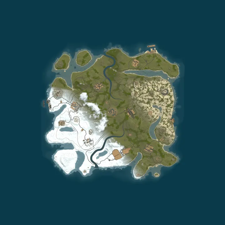 Map of AceRust.com 2x Monthly Solo/Duo/Trio/Quad|No BP Wipes|50% Upkee