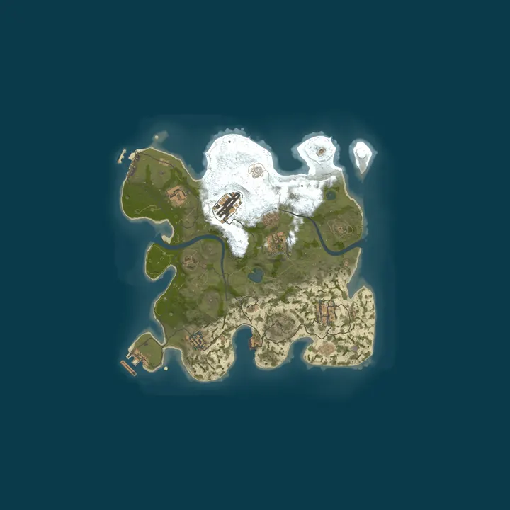Map of KnightFall Rust 2x
