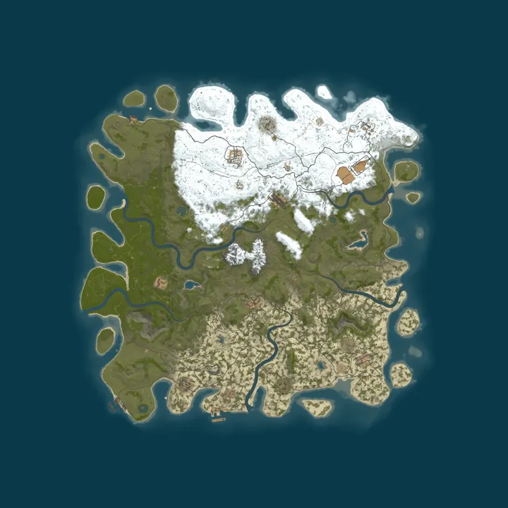 Map of Dad and Zeke Rust Server