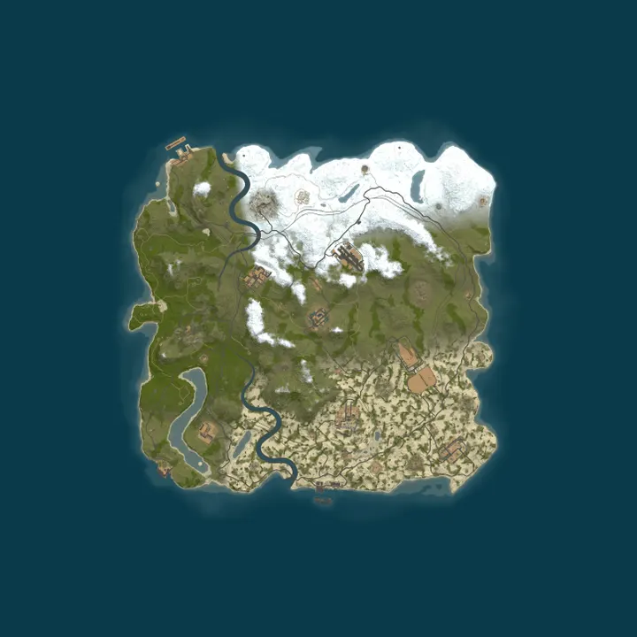 Map of RustLands | Monthly | Solo | No BP Wipe | Active Admins