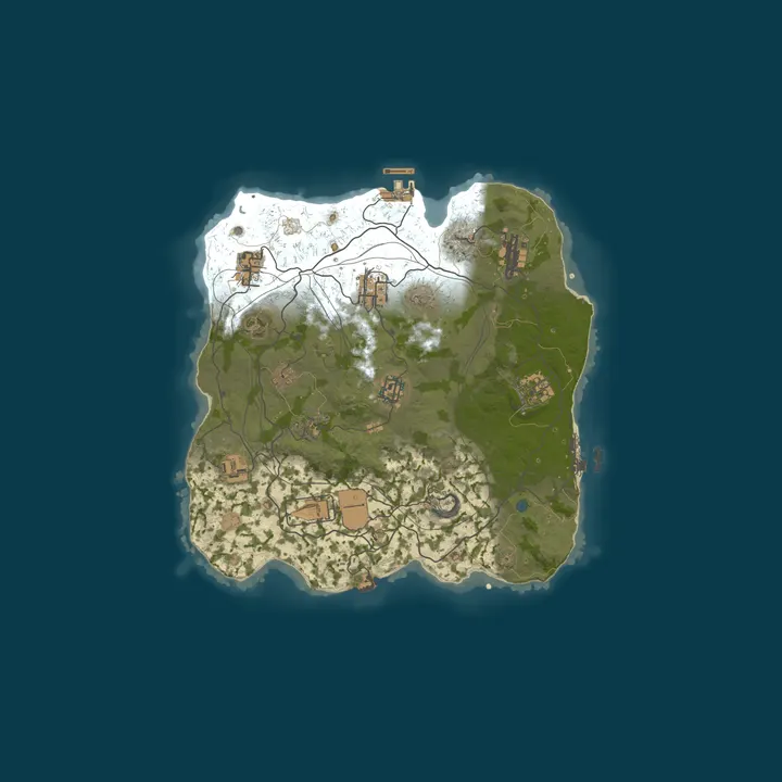 Map of Launch Your Private Rust Wipe Instantly - No Setup