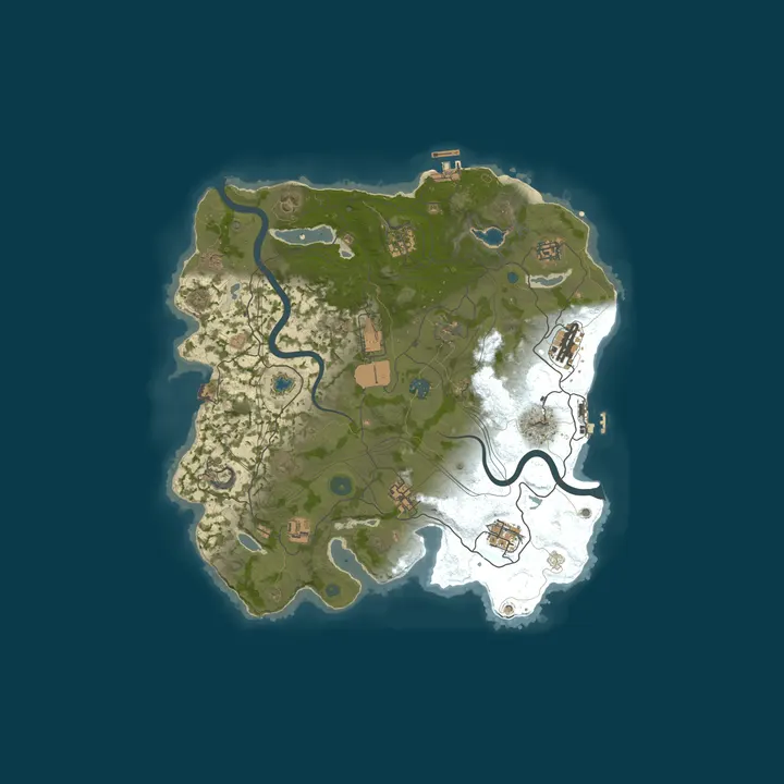 Map of XRUST.CO EU 3x Monthly Solo Only - Skins - Pvp - ORP