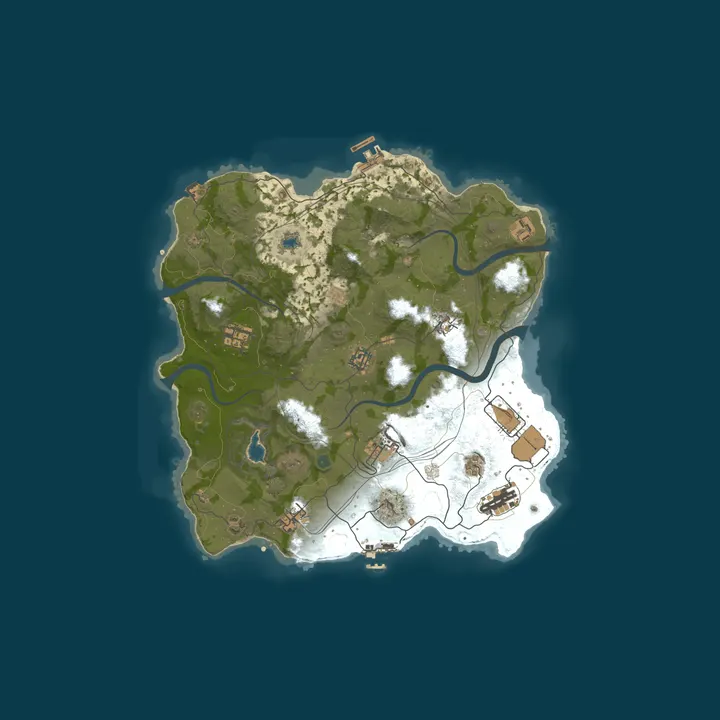 Map of RustForNoobs.com Primitive | Bow / Melee |  Medieval