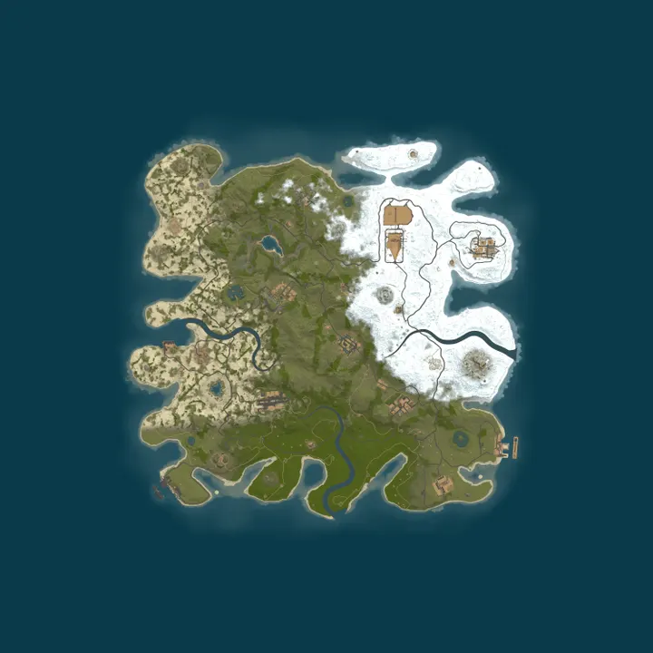 Map of AJ's Private Rust Server