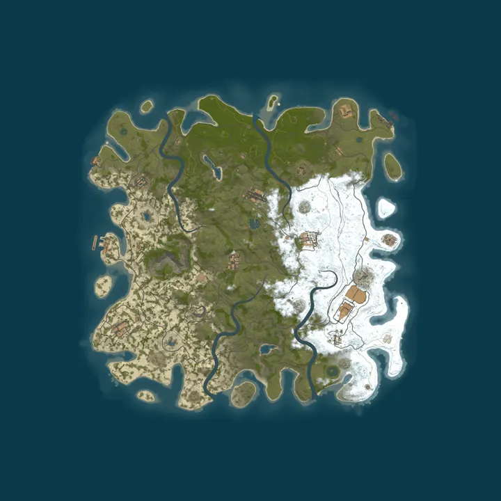 Map of RustPlay PVE With Custom AI And Zombies|LVLs|Kits|Cars|Quests|C