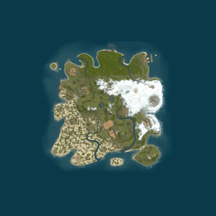 Map of RustSide Solo/Duo/Trio 2x | Next Wipe in 15 Min